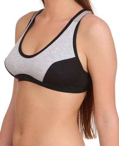 Black Cotton Spandex Sports Bras Padded Sport Bra Teenager Sports Bra Full Coverage Sports