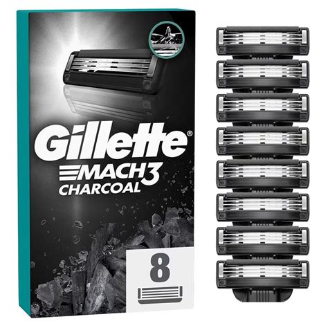 Gillette Mach 3 Charcoal Резервни ножчета х8 броя