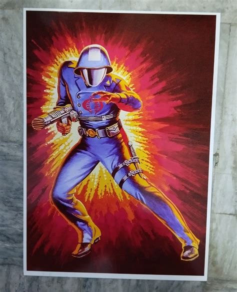 Gi Joe Card Art Cobra Commander Retro Poster Hobbies And Toys Toys