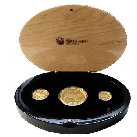 Lunar Ii Goldm Nzen Coin Set Schwein Proof