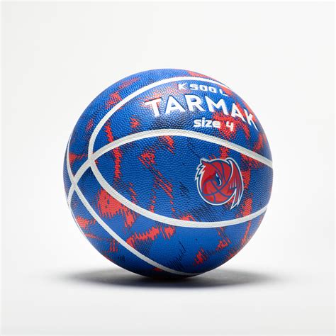 Kids' Size 4 Basketball - K 500 Blue/Red - Blue, Scarlet red - Tarmak - Decathlon