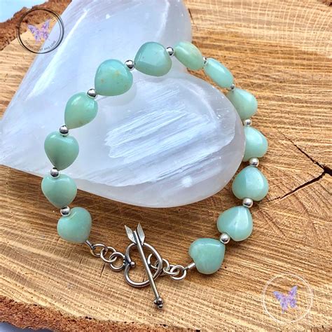 Amazonite Hearts Healing Bracelet