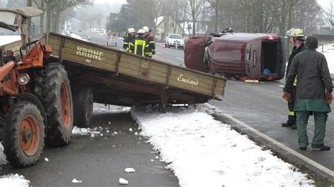 Schwerer Unfall Mit Traktor Gespann