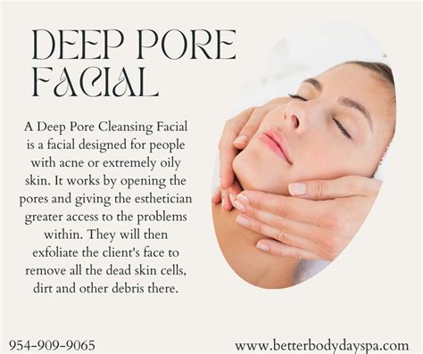 Deep Pore Facial Is Mostly Recommended For Combination Oily Or Acne