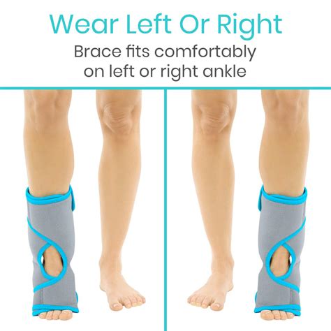 Vive Ankle Ice Pack Wrap Adjustable Cold Hot Compression Brace For Achilles Injuries
