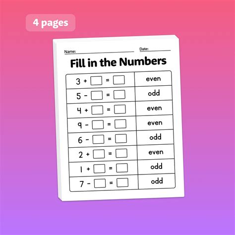 St Nd Grade Even And Odd Numbers Worksheets Nd Grade Math