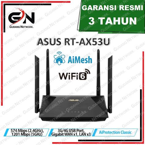 Jual Asus Rt Ax U Dual Band Wifi Ax Wireless Router With Aimesh