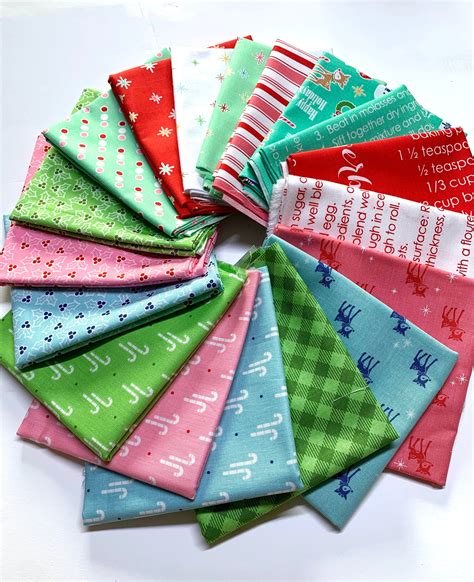 Lori Holt Cozy Christmas Fat Quarter Bundle Riley Blake Etsy