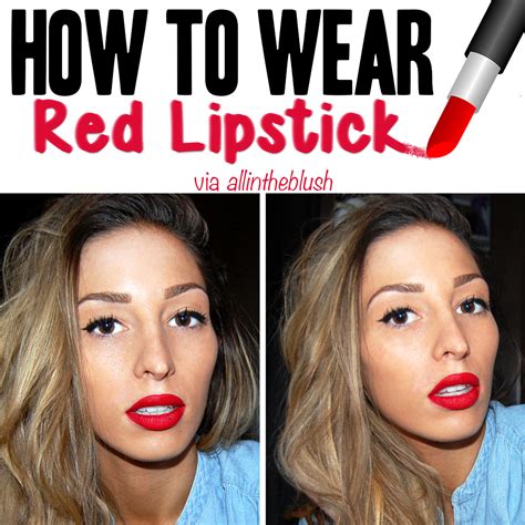 How To Wear Red Lipstick All In The Blush