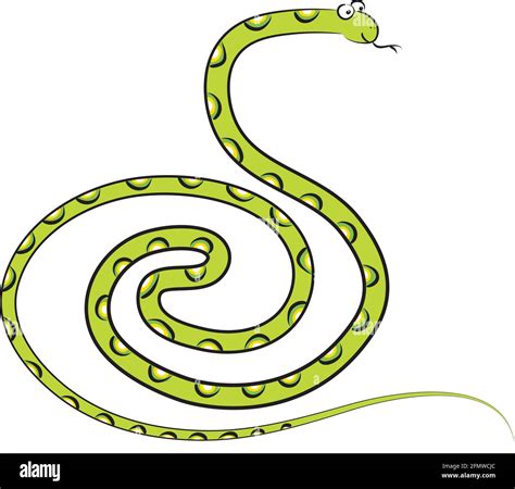 colourful cartoon long snake Stock Photo - Alamy