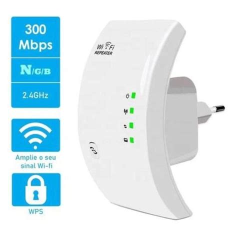 Repetidor Sinal Wifi Amplificador Expansor 300mbps Botão Wps LEON