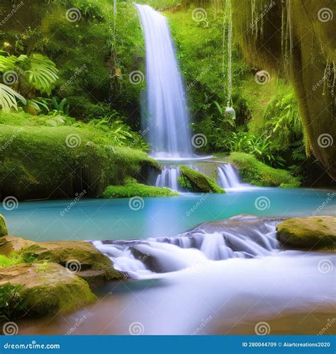 1659 Mystical Enchanted Waterfall A Mystical And Enchanting Background