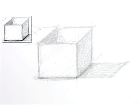 3d Box Pencil Drawing