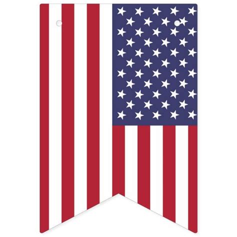 American United States Usa Flag Bunting Banner Zazzle Bunting