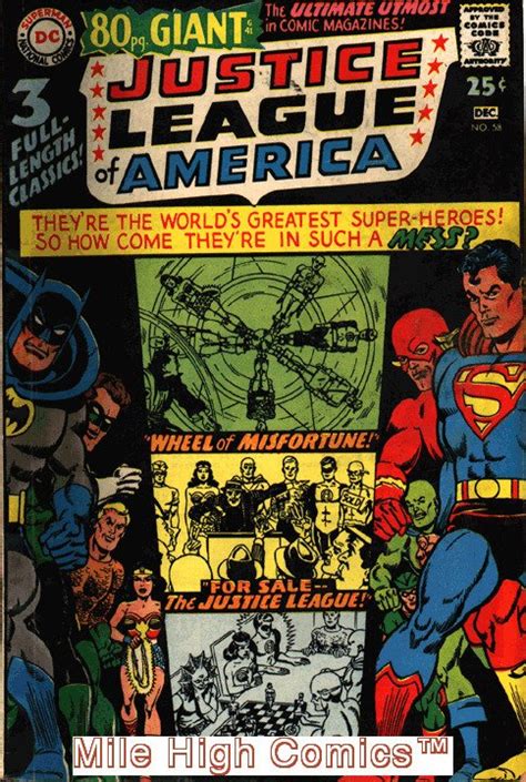 Justice League Of America 1960 Series Dc 58 Good Comics Book Comic Books Silver Age Dc