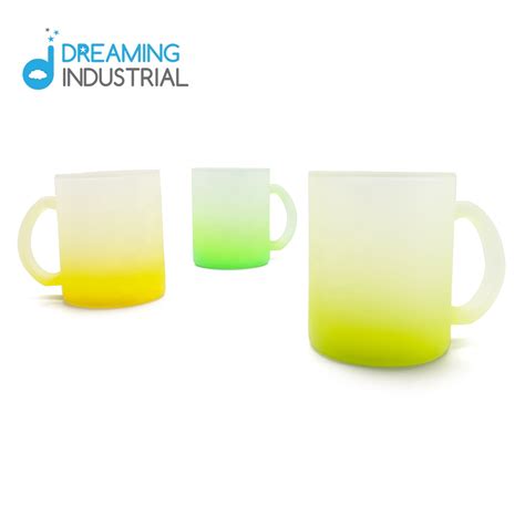 Sublimation 11 Frosted Gradient Color Glass Mug 11oz Coffee Cup Dreaming Sublimation