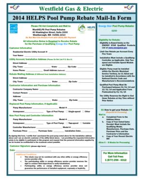 Fillable Online Munihelps Westfield Gas Electric Munihelps Fax