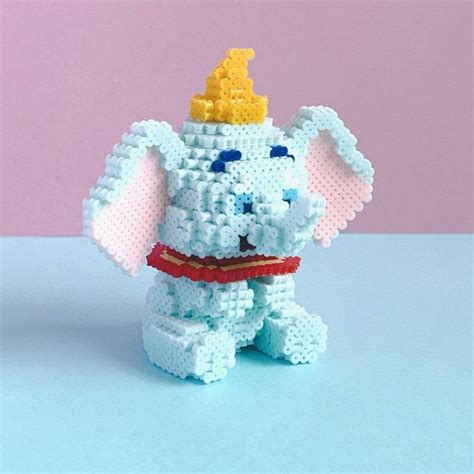 Dumbo The Elephant 3D Perler Bead Pattern Tutorial Etsy 3d Perler