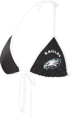 Women S G Iii Her By Carl Banks Black Philadelphia Eagles Perfect Match Bikini Top ShopStyle