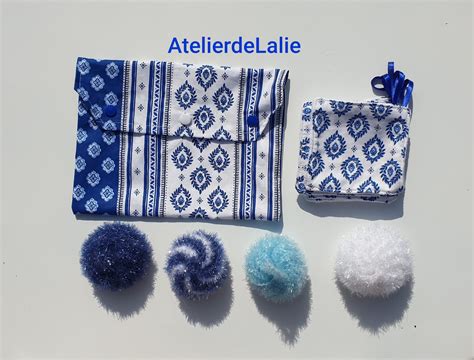 Lingettes démaquillantes réutilisables avec pochette assortie faites