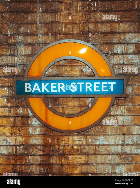 Baker Street Sign Attached To A Rustic Brick Wall Stock Photo Alamy