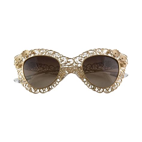 Dolce And Gabbana Golden Filigree Sunglasses Dolce And Gabbana Dolce And Gabbana Eyewear