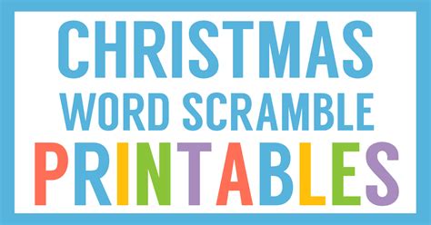 Free Christmas Word Scramble - Homeschool Share