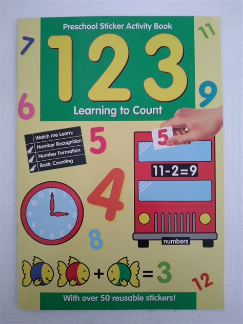 123 Preschool Sticker Activity Book