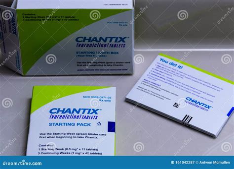 Chantix Starting Pack Blister Card A Smoking Cessation Program Only