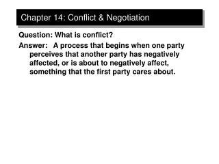 Ppt Chapter Conflict Negotiation Powerpoint Presentation Id