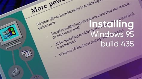 Installing Windows 95 Build 435 Youtube