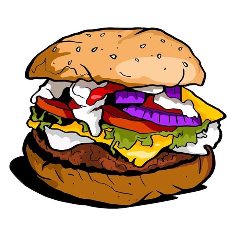 Premium Vector Vector Illustration Burger