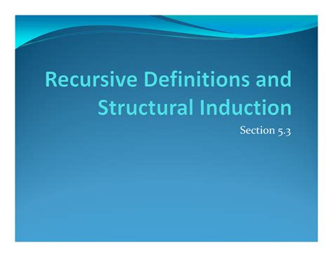 W10 Comp 232 Chap 53 Lecture Section 5 Recursively Defined