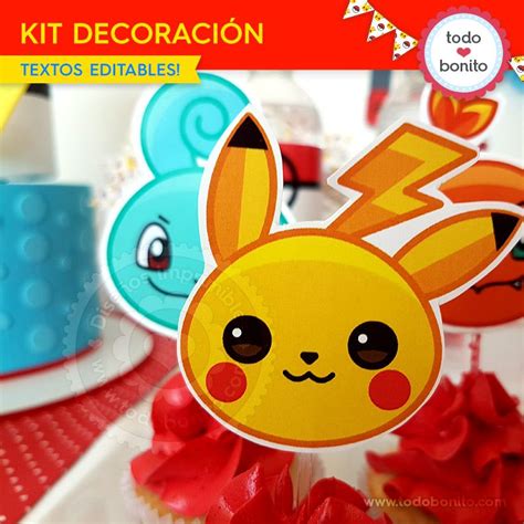 Kits Imprimibles Pokémon para una fiesta genial Todo Bonito