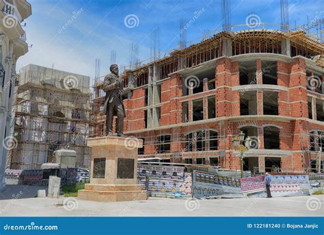 SKOPJE, MACEDONIA - June 10, 2017: Skopje City Center in Macedonia ...
