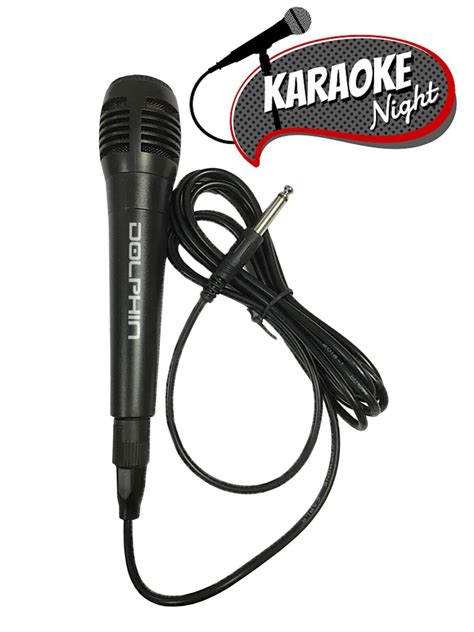 Dolphin PERFECT Karaoke Wired Microphone Dynamic W 6 5 Ft 2 Meter