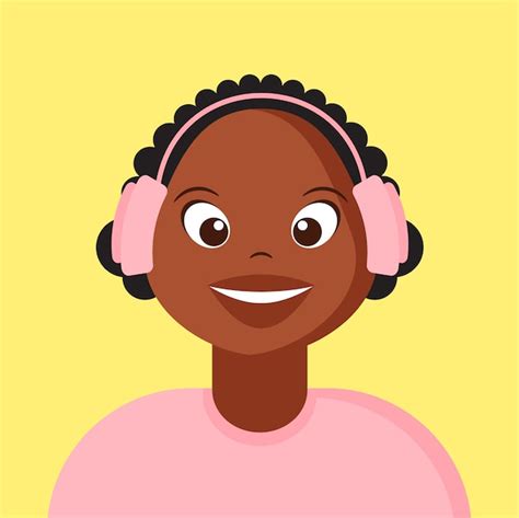 Premium Vector Girl Listening Music Using Headphone