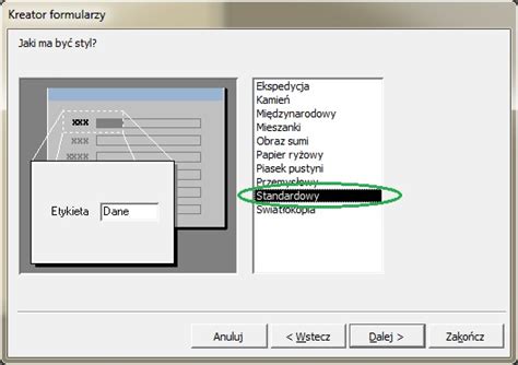 Tworzenie Formularzy W Relacyjnej Bazie Danych Klasa