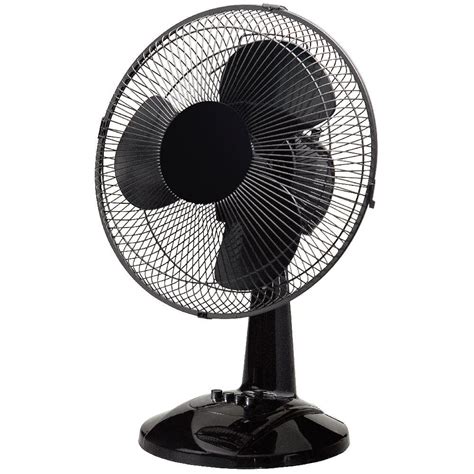 Hampton Bay 12 In 3 Speed Personal Desk Fan In Black Ft30 8mba The