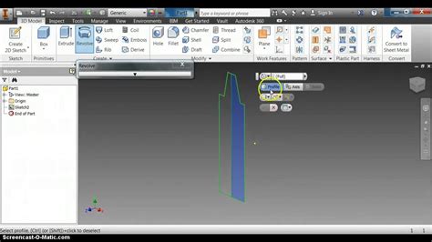 Using The Revolve Tool In Autodesk Inventor Youtube