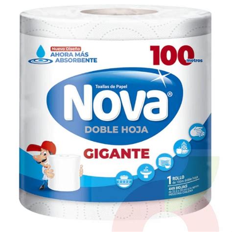 Toalla Papel Gigante Doble Hoja Nova 100Mt Supermercados Eltit