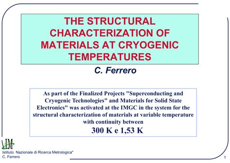 Pdf The Structural Characterization Of Materials At Cryogenic