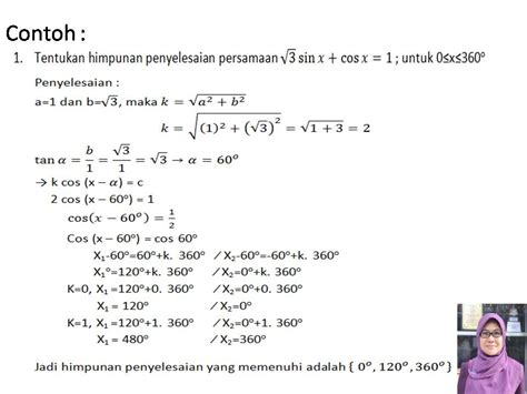 Matematika Persamaan Trigonometri Berbentuk A Cos X B Sin X C Hot Sex