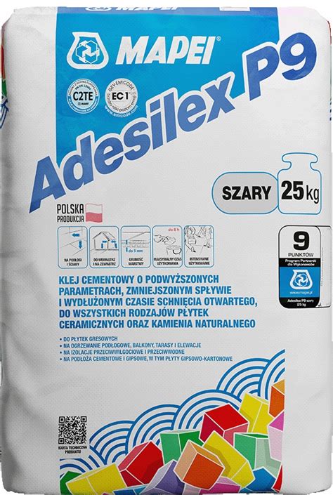 MAPEI ADESILEX P9 KLEJ DO PŁYTEK ZAPRAWA ELASTYCZNY SZARY 25 kg 900061