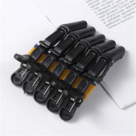 5pcs Plastic Hair Clip Hairdressing Clamps Claw Section Alligator Clips