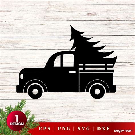 Christmas Truck SVG vector for instant download - Svg Ocean — svgocean