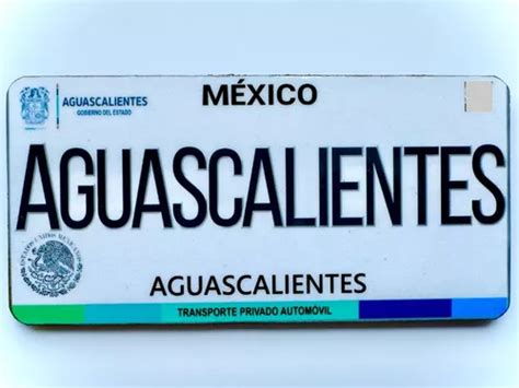 Aguascalientes Imán Refrigerador Placa Vehicular Souvenirs Mercadolibre