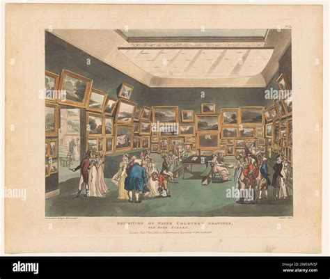 Exhibition of the Society of Painters in Watercolours, 1808 print