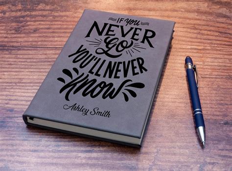 Motivational Quote Journal Custom Notebook For Men Or Women Etsy