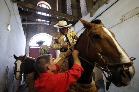 Spanish Bullfighter Rafaelillo Holds His Trophy Editorial Stock Photo